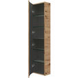 HOCHSCHRANK 33.5/139/20 cm  - Eiche Artisan, Natur, Glas/Holzwerkstoff (33.5/139/20cm) - Voleo