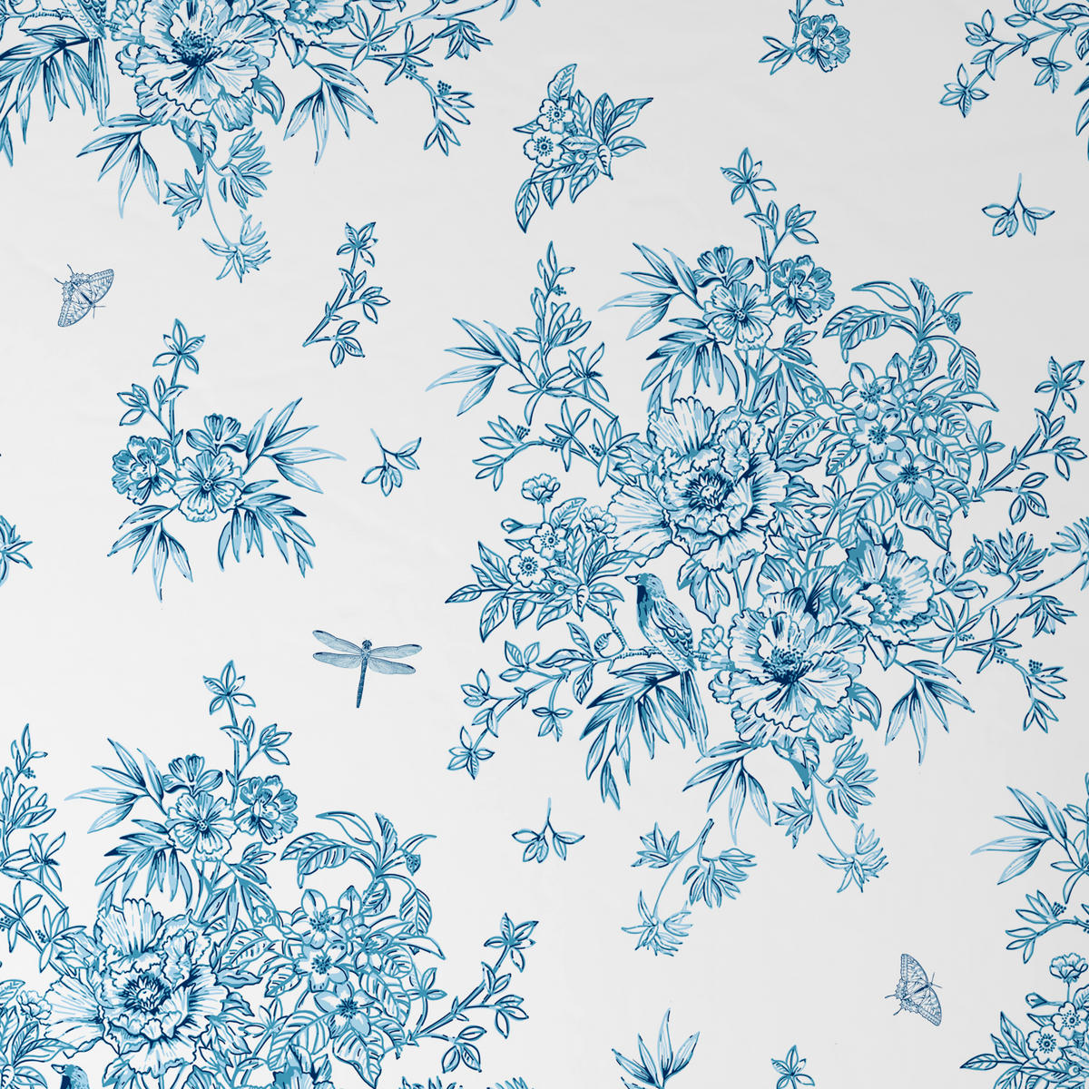 BETTWÄSCHE Satin 140/200 cm  - Blau/Weiß, KONVENTIONELL, Textil (140/200cm) - Esposa