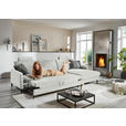 ECKSOFA  in Chenille, Flachgewebe Beige  316/175 cm  - Beige/Schwarz, Design, Textil/Metall (316/175cm) - Dieter Knoll