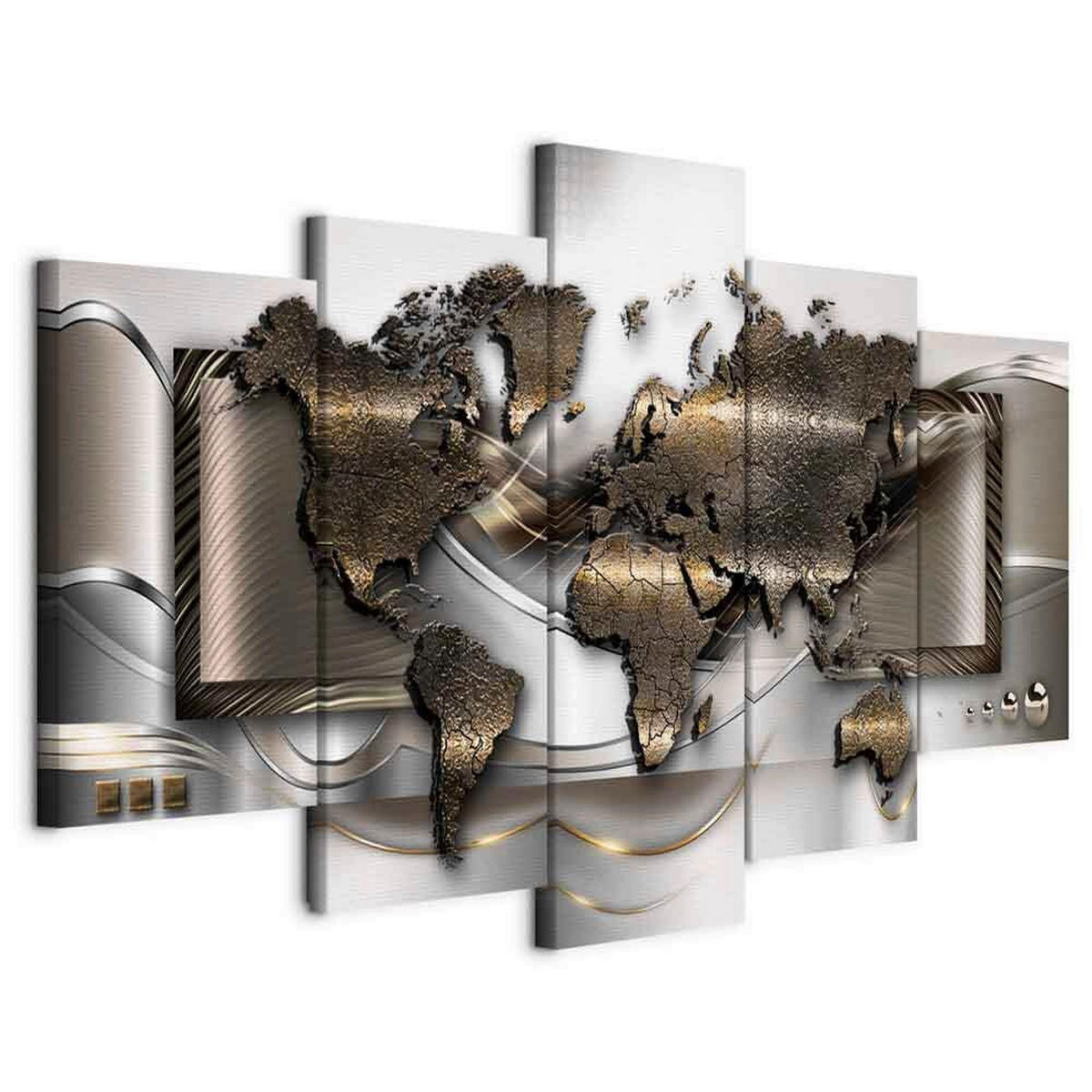 CANVASTAVLA 200/100/1,2 cm  - beige/brun, Basics, trämaterial/textil (200/100/1,2cm) - artgeist