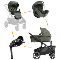 KINDERWAGENSET Versiti 4in1  - Schwarz/Olivgrün, Basics, Textil/Metall (64/109/114cm) - JOIE SIGNATURE