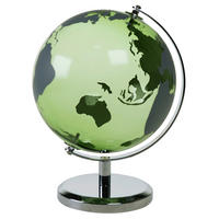 GLOBUS  - Grün, Design, Glas/Metall (14/19/15cm) - Ambia Home