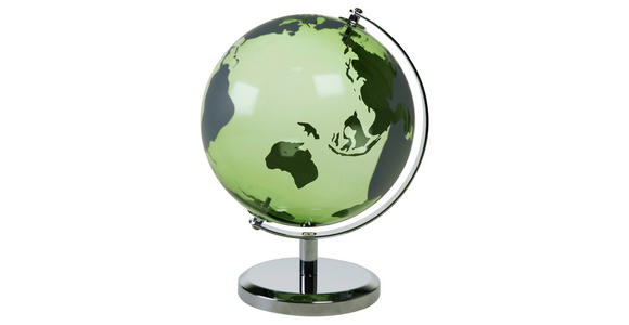 GLOBUS  - Grün, Design, Glas/Metall (14/19/15cm) - Ambia Home