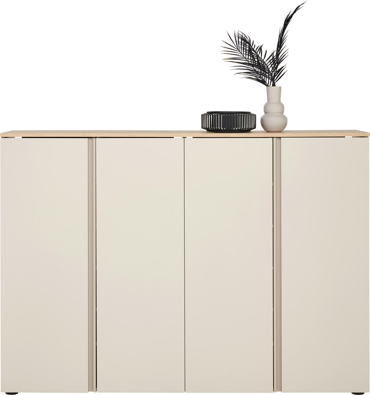 SCHUHSCHRANK 158,2/113,2/34 cm  - Kaschmir/Eichefarben, Design, Holzwerkstoff/Kunststoff (158,2/113,2/34cm) - Voleo