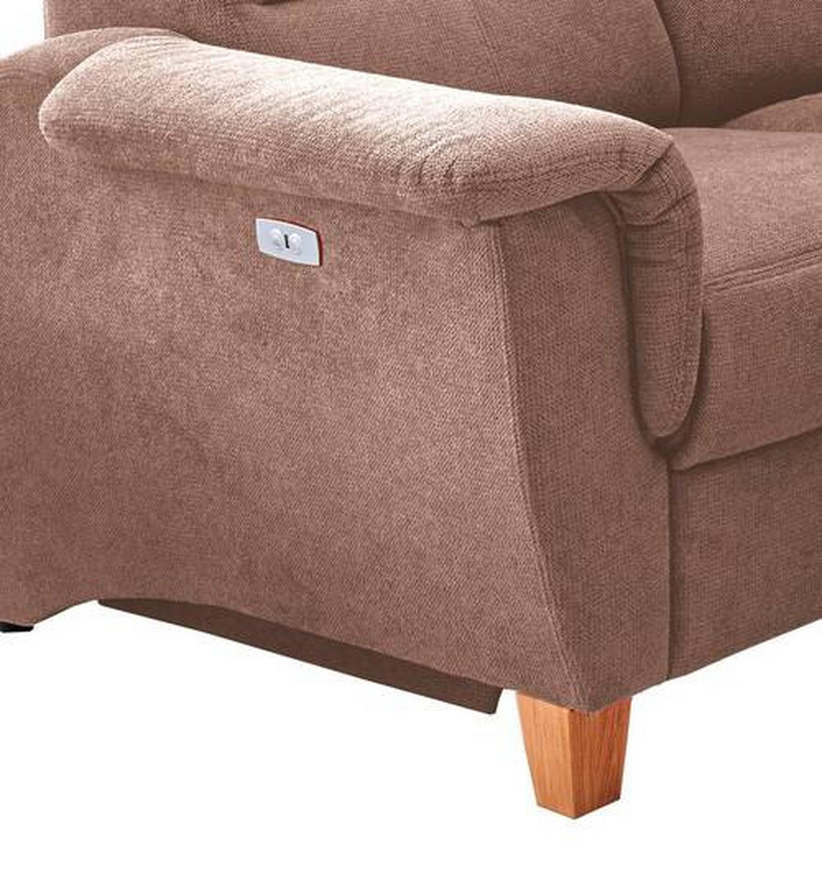 ECKSOFA in Struktur Hellbraun  - Wildeiche/Hellbraun, Konventionell, Holz/Textil (241/238cm) - Livetastic