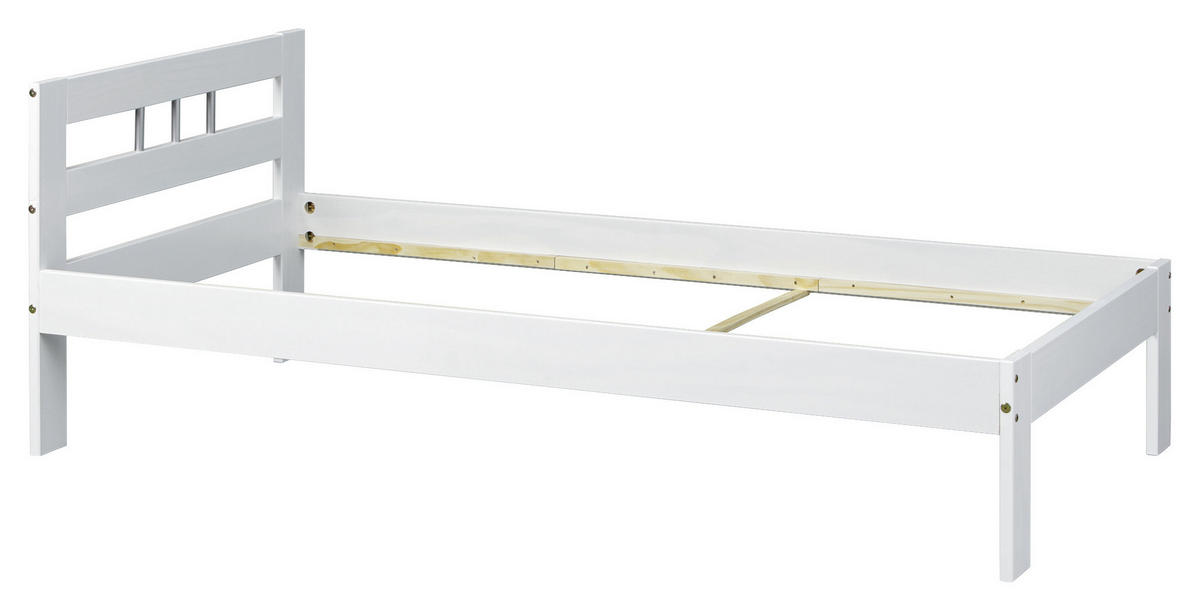 BETT 90/200 cm  in Weiss   - Weiss, Konventionell, Holz (90/200cm) - MID.YOU
