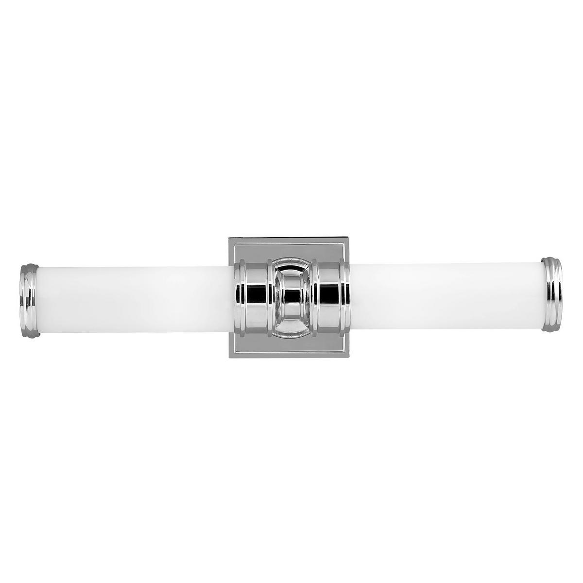 BADEZIMMER-WANDLEUCHTE - Chromfarben, Design, Glas/Metall (50,2/12,7/12.7cm) - Elstead Lighting