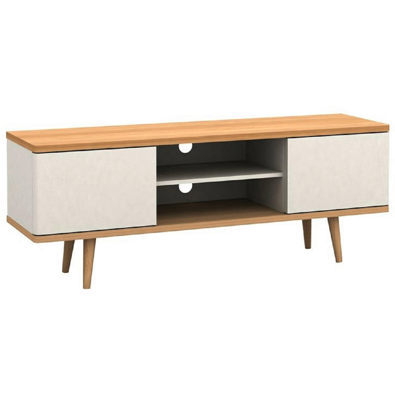 LOWBOARD Alandra  in 140/52/39 cm  - Eichefarben/Creme, Design, Holzwerkstoff (140/52/39cm) - MID.YOU