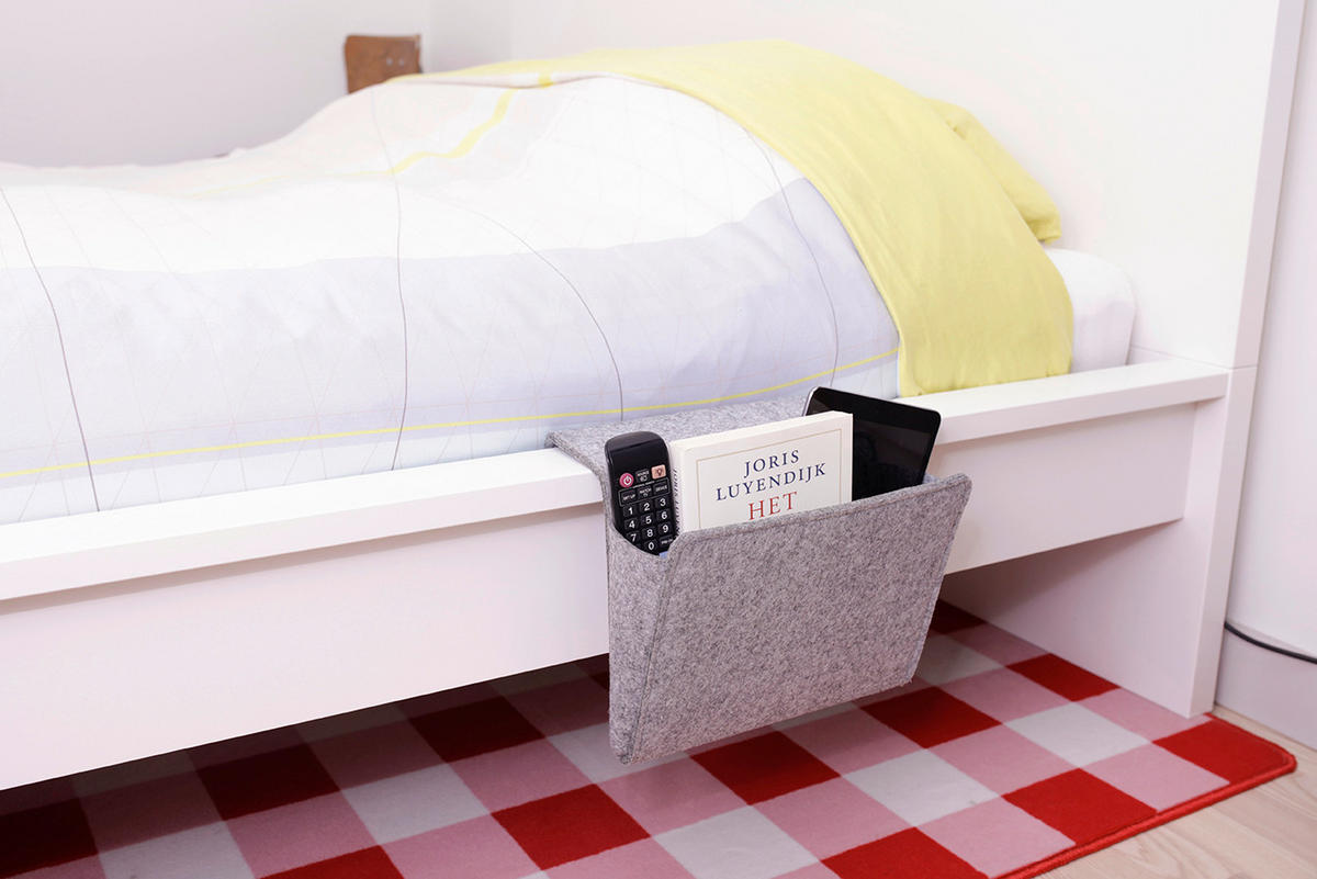 TÁROLÓDOBOZ 28,2/22/11,5 cm  - szürke, Konventionell, karton/textil (28,2/22/11,5cm) - Kikkerland