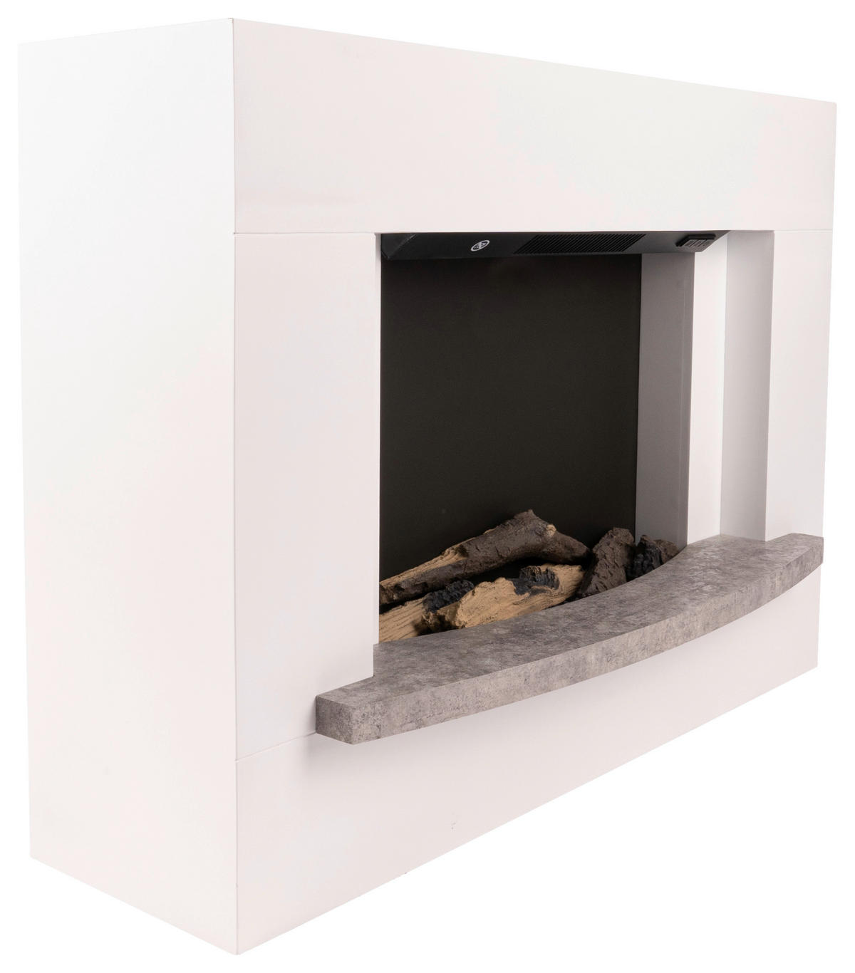 ELEKTROKAMIN - Weiß/Grau, Basics, Holzwerkstoff/Metall (100/70,5/35,5cm)