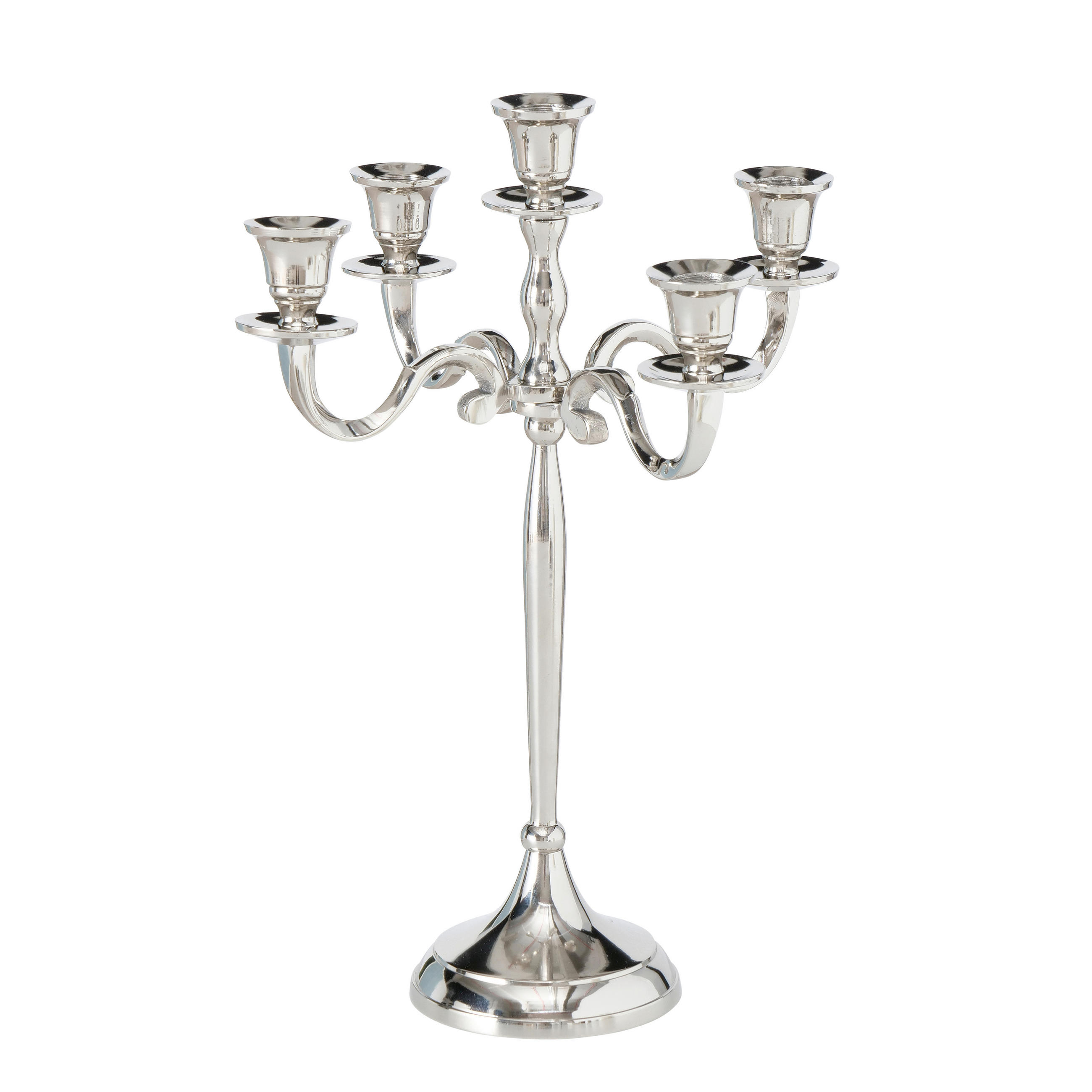 KERZENHALTER - Silberfarben, Basics, Metall (30/30/39,5cm) - Boltze Home