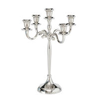 KERZENHALTER - Silberfarben, Basics, Metall (30/30/39,5cm) - Boltze Home