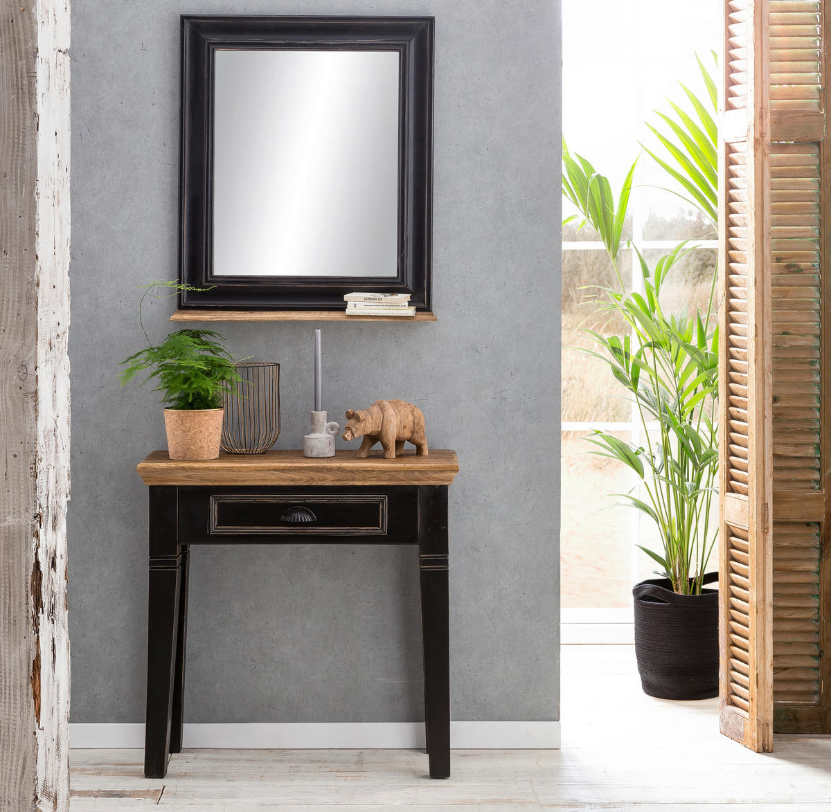 SPIEGEL 68/79/10 cm    in quadratisch  - Schwarz, Trend, Glas/Holz (68/79/10cm) - MID.YOU