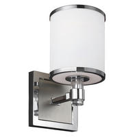 WANDLEUCHTE - Chromfarben/Nickelfarben, Konventionell, Glas/Metall (12,8/16,5/24,8cm) - Elstead Lighting