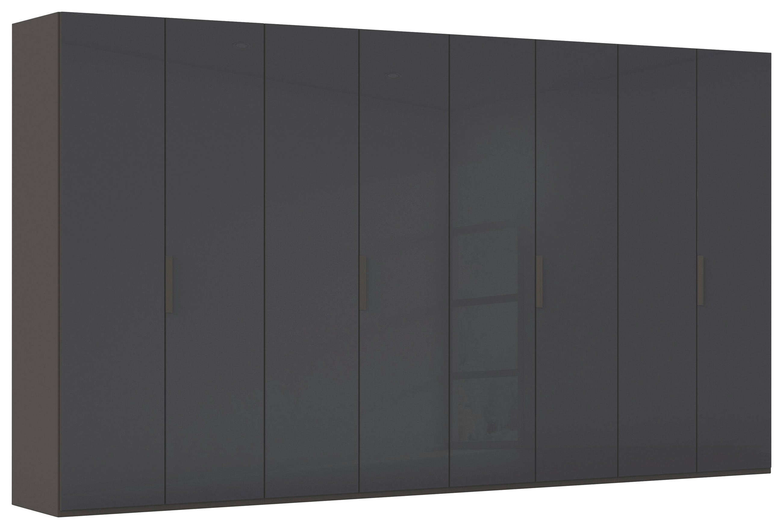 DREHTÜRENSCHRANK Graphitfarben  - Graphitfarben, Basics, Glas/Holzwerkstoff (400/235/61cm) - Novel