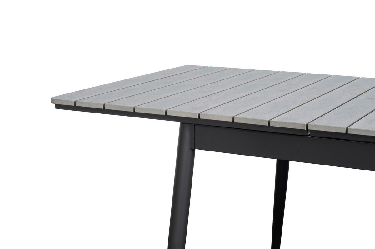 GARTENTISCH 160-240/90/78 cm Metall, Kunststoff rechteckig  - Anthrazit/Grau, MODERN, Kunststoff/Metall (160-240/90/78cm) - Ambia Garden
