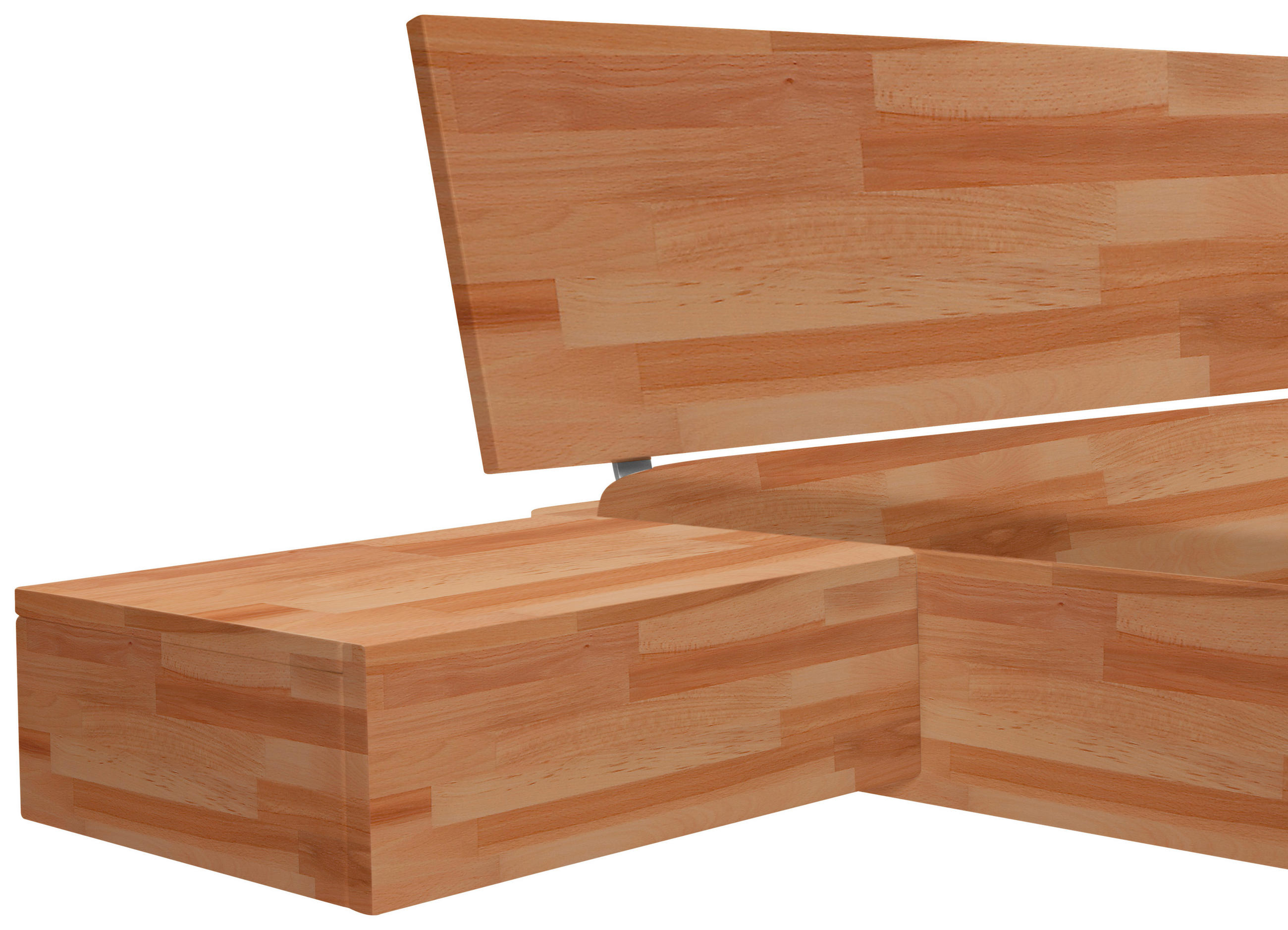 NACHTSCHRANK 48/32/38 cm Kernbuche massiv - Buchefarben, Basics, Holz (48/32/38cm) - Hasena