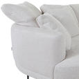 ECKSOFA Grauweiß Chenille  - Grauweiß/Schwarz, KONVENTIONELL, Textil/Metall (140/275cm) - Carryhome