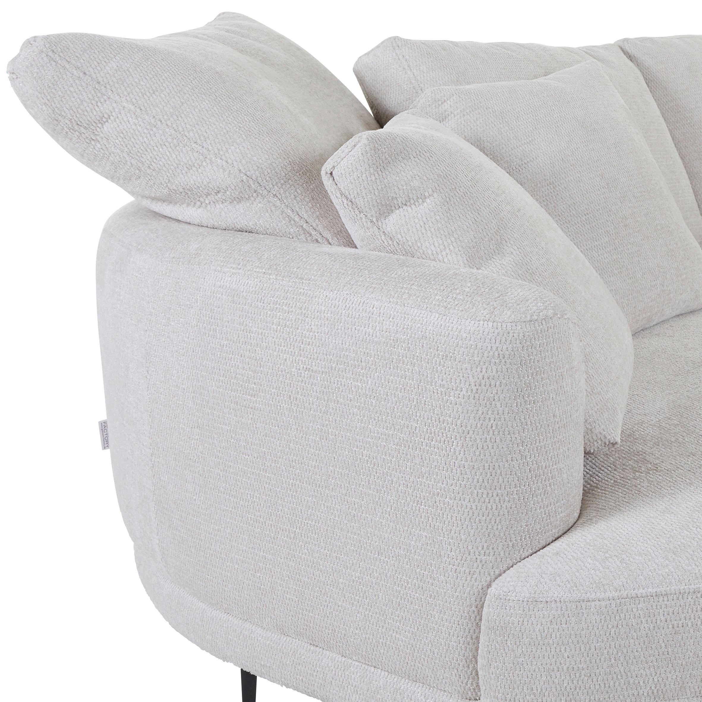 Thumbnail - Carryhome Ecksofa, Grauweiß, Textil, 2-3-Sitzer, Füllung: Polyetherschaumkern, Ottomane links, organische Form, 275x140 ...