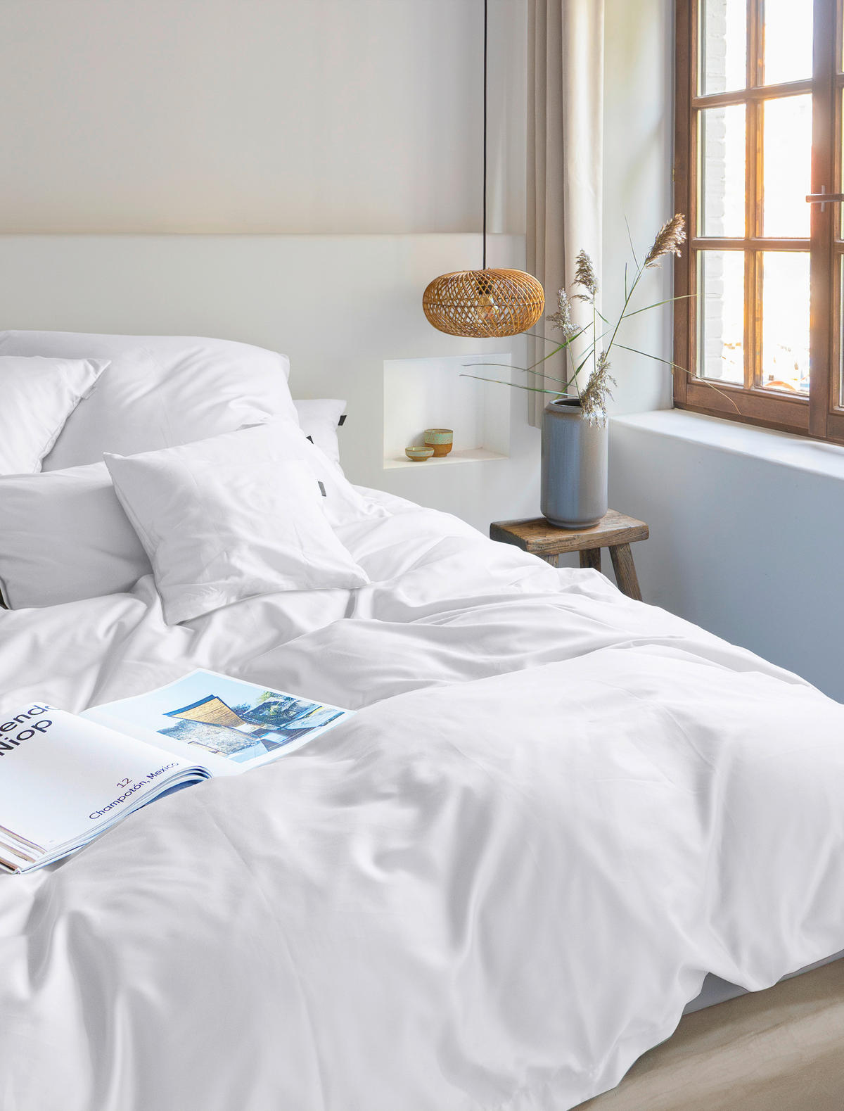 BETTWÄSCHE Makosatin 200/200 cm  - Weiß, KONVENTIONELL, Textil (200/200cm) - Irisette