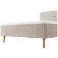 POLSTERBETT Taupe 140/200 cm - Taupe/Eichefarben, Basics, Holz/Textil (140/200cm) - Xora