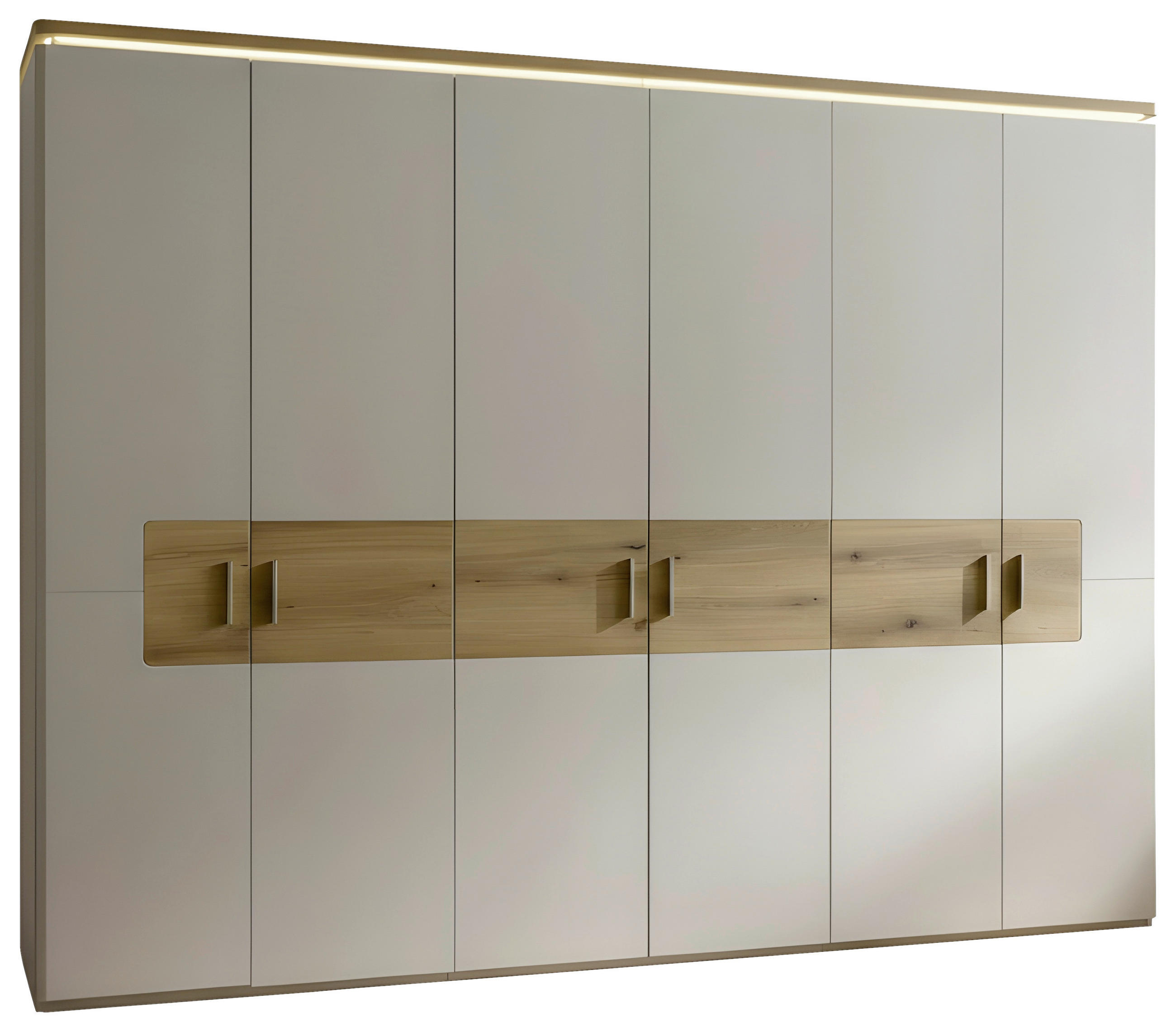 DREHTÜRENSCHRANK 298/219/59 cm,  in Eichefarben, Kaschmir, 6-türig  - Kaschmir/Eichefarben, Design, Holzwerkstoff/Metall (298/219/59cm) - Venda