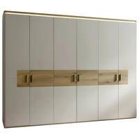 DREHTÜRENSCHRANK 298/219/59 cm,  in Eichefarben, Kaschmir, 6-türig  - Kaschmir/Eichefarben, Design, Holzwerkstoff/Metall (298/219/59cm) - Venda