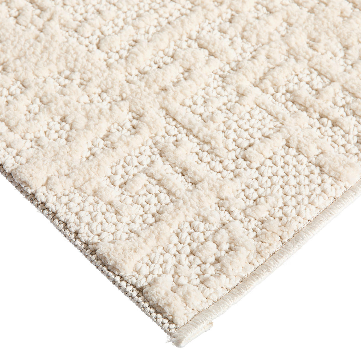 WEBTEPPICH  Wohnzimmer 120/170 cm Woven Cut-Loop Creme rechteckig  - Creme, Basics, Textil (120/170cm) - Novel