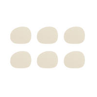 GLASUNTERSETZER 6-teilig  - Beige, Basics, Leder (10/12cm) - Aida