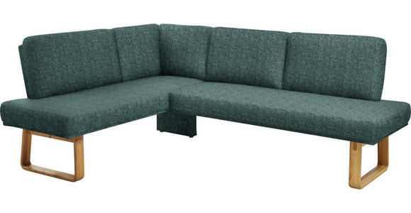 ECKBANK 174/280 cm in Grün, Eichefarben - Eichefarben/Grün, Design, Holz/Textil (174/280cm) - Dieter Knoll