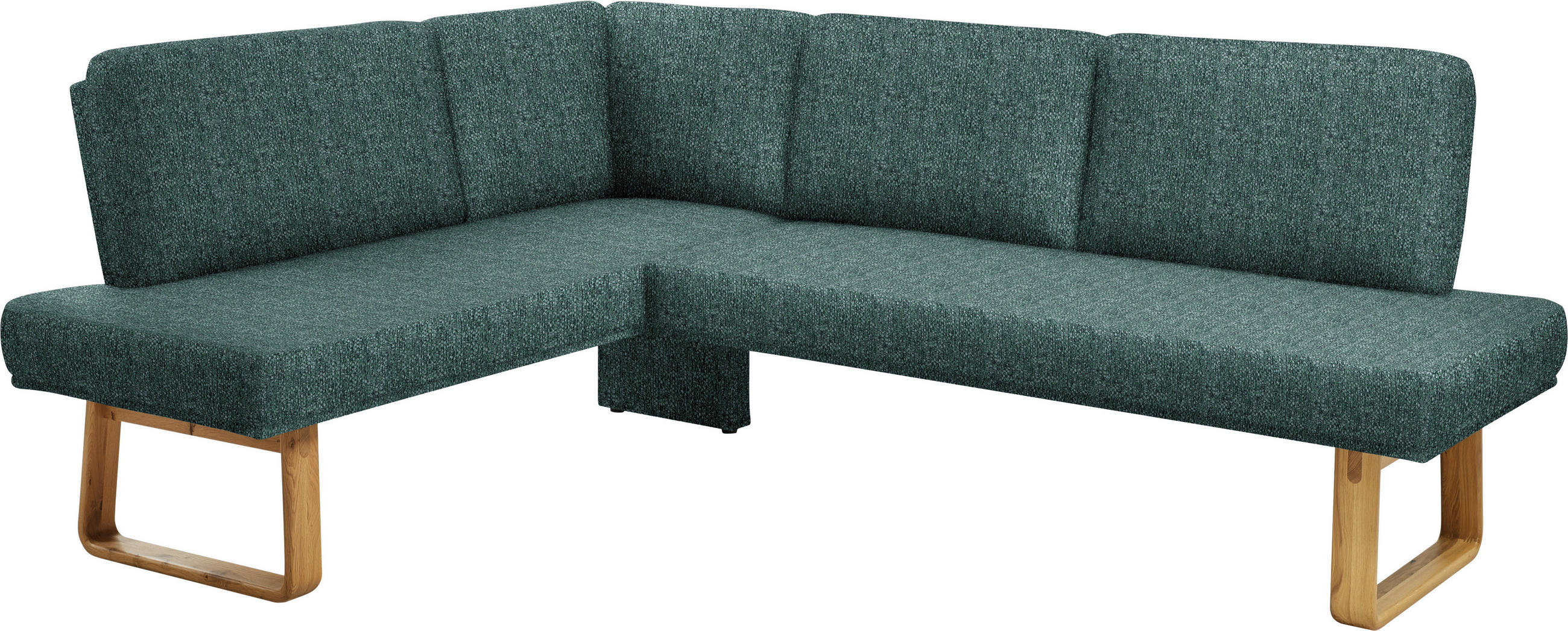 ECKBANK 174/280 cm  in Grün, Eichefarben  - Eichefarben/Grün, Design, Holz/Textil (174/280cm) - Dieter Knoll