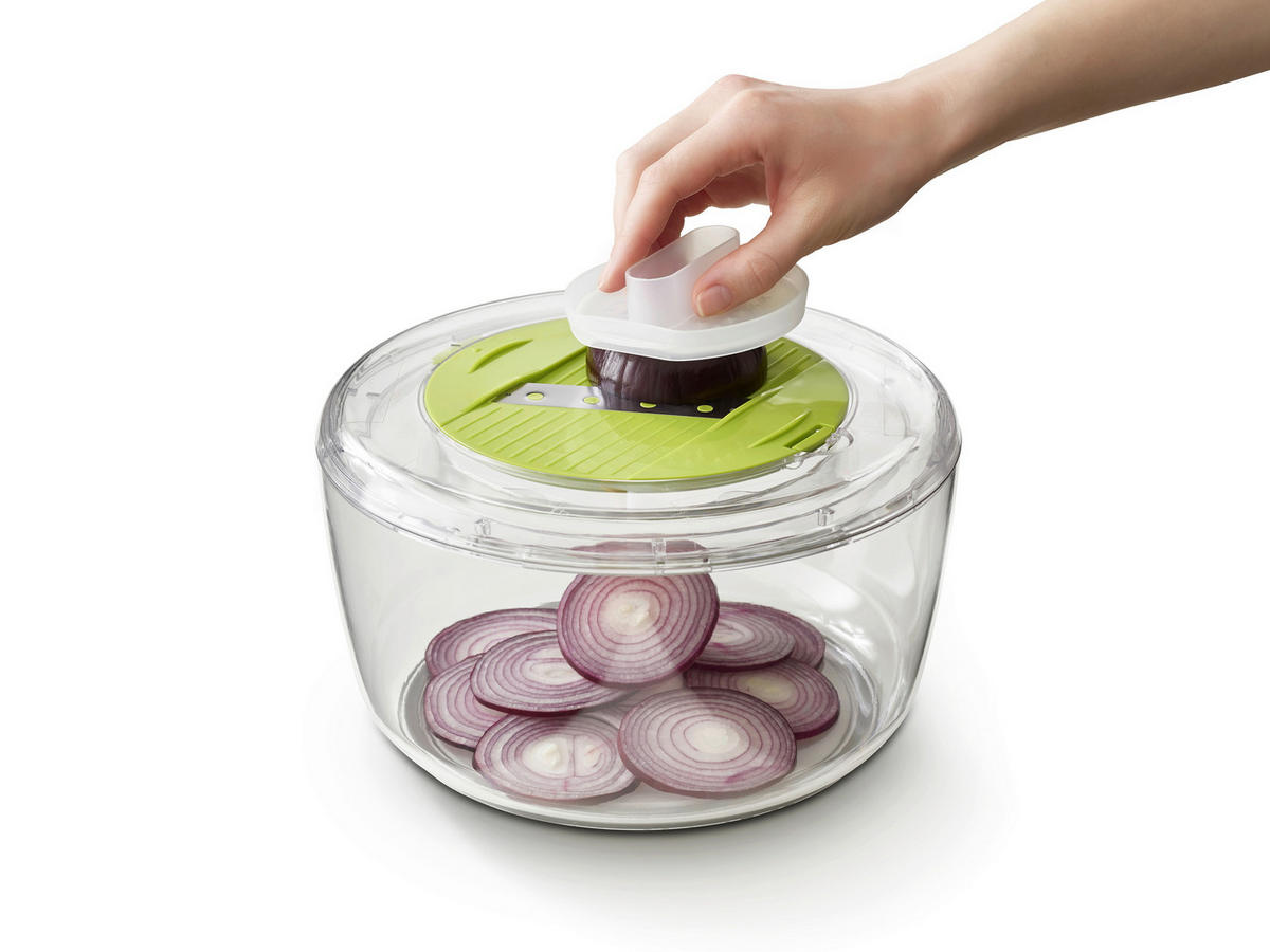 SALÁTACENTRIFUGA - fehér/zöld, Basics, műanyag (24/15,5/24cm) - Joseph Joseph