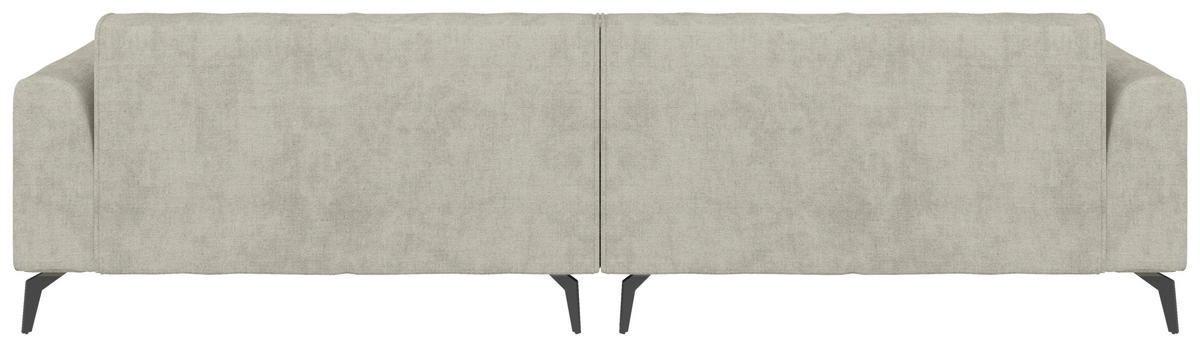 BIGSOFA  in Chenille Naturfarben  - Hellbraun/Schwarz, MODERN, Textil/Metall (300/80/190cm) - Carryhome