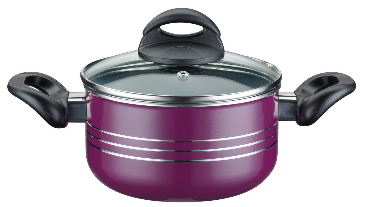 KOCHTOPFSET MILANO color 4-teilig  - Lila, Basics, Metall - GSW