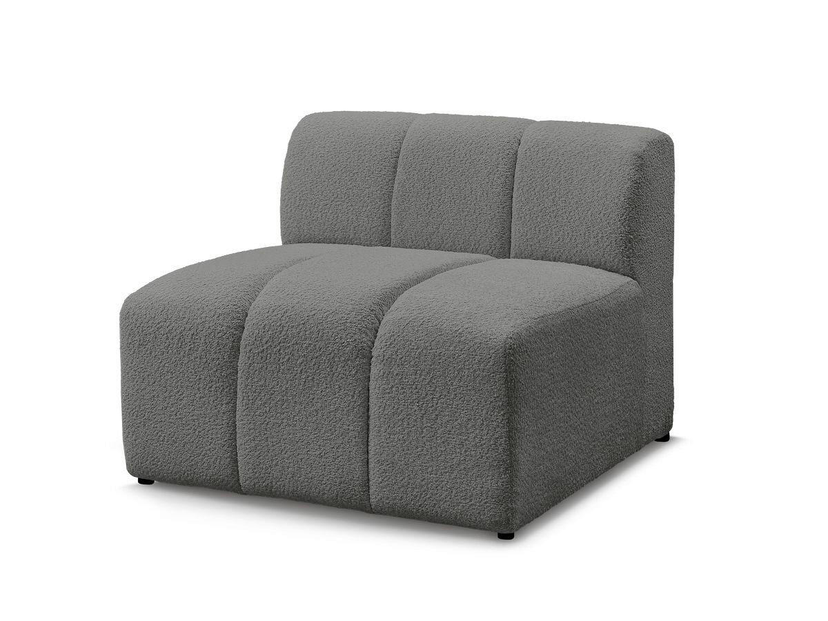 SOFAELEMENT ANNECY Bouclé Dunkelgrau  - Dunkelgrau/Schwarz, MODERN, Kunststoff/Textil (91/72/91cm)