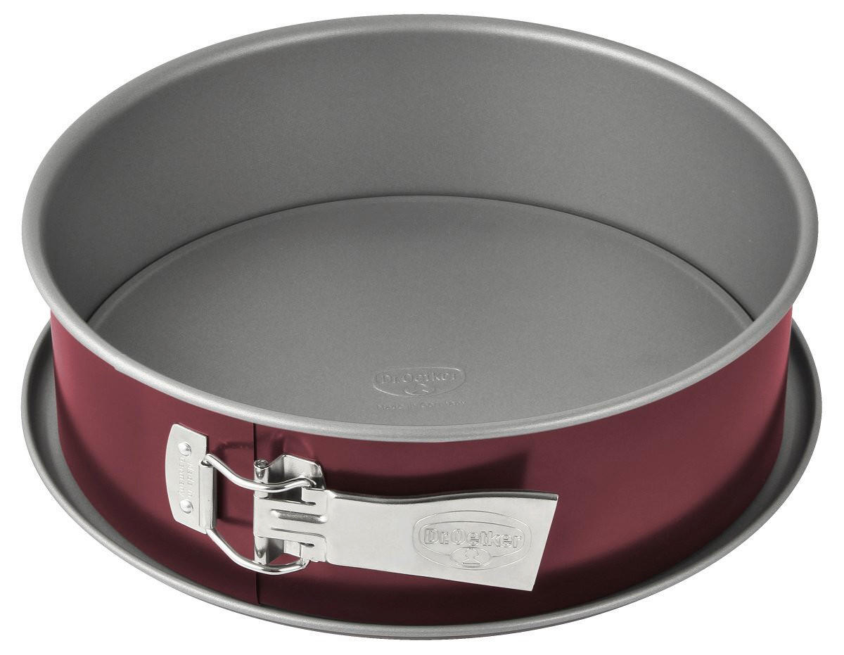 OBRUČ ZA TORTU  - siva/tamno crvena, Basics, metal (26cm) - Dr.Oetker