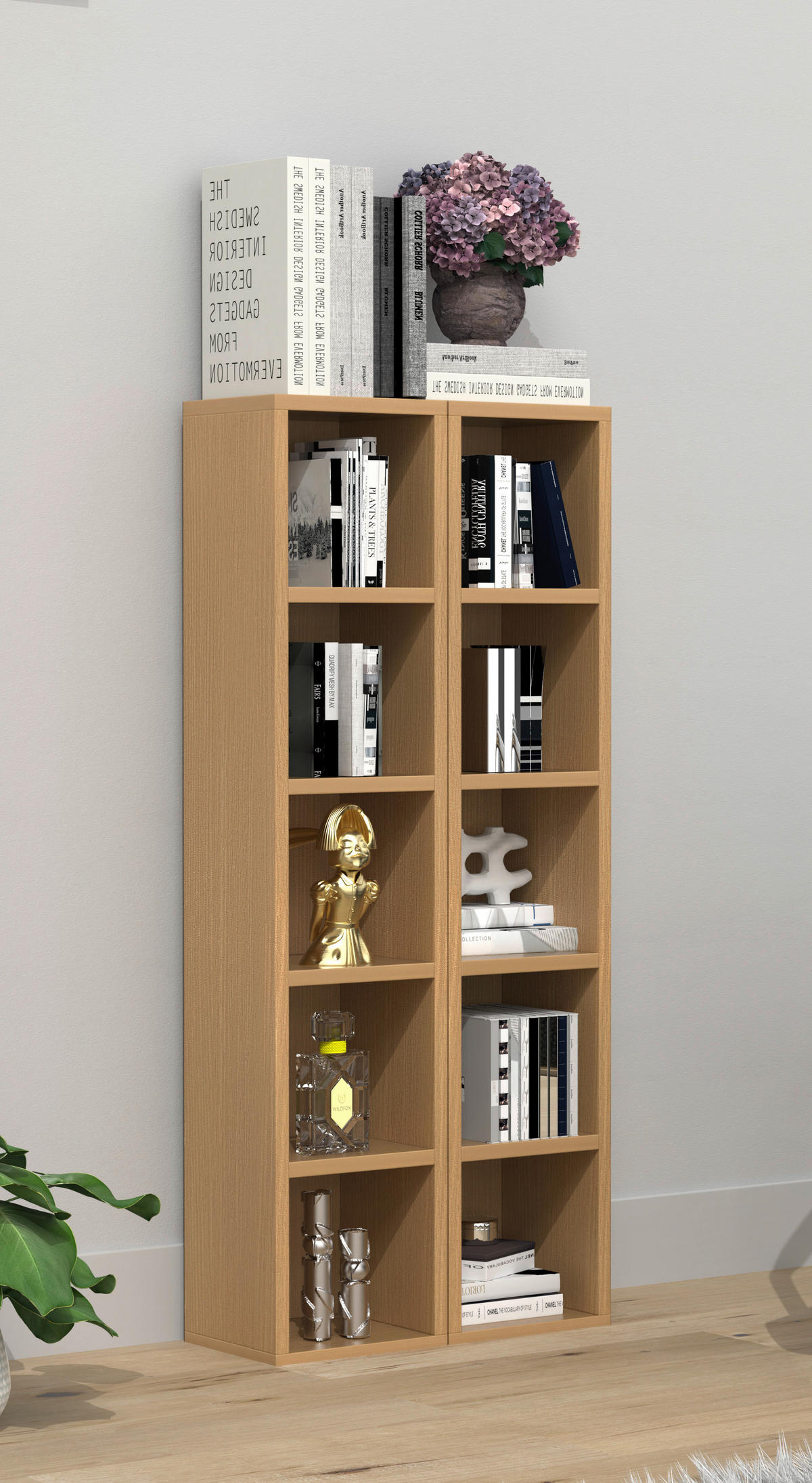 CD-REGAL - Buchefarben, Design, Holzwerkstoff (40/94/17cm) - MID.YOU