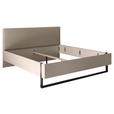 BETT 180/200 cm  in Kaschmir  - Kaschmir/Schwarz, KONVENTIONELL, Holzwerkstoff/Textil (180/200cm) - Xora