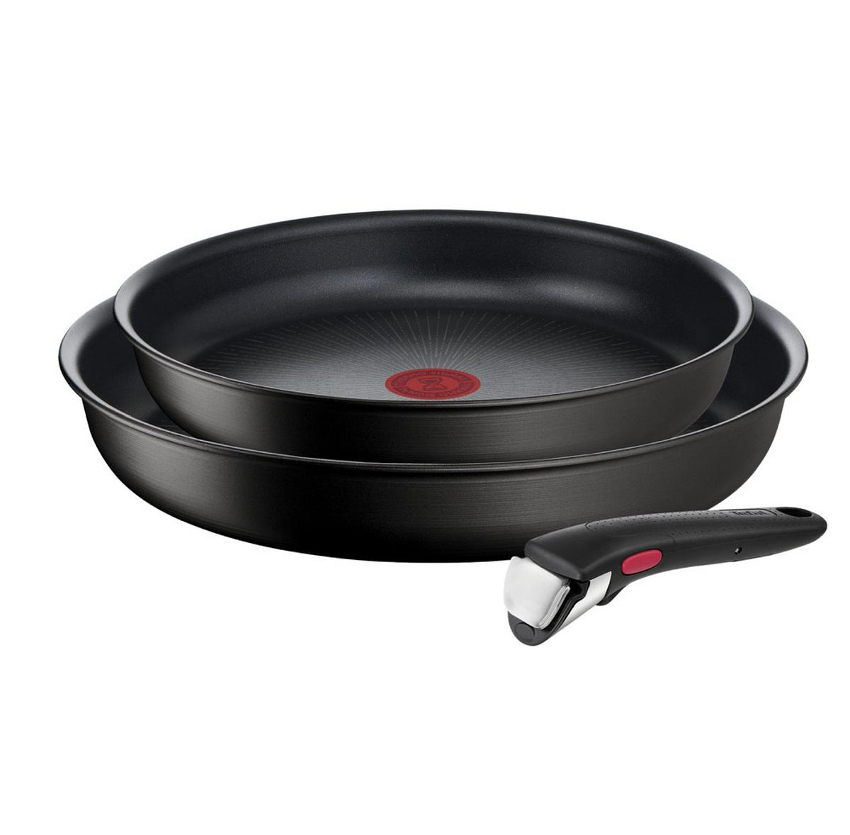 PFANNENSET Aluminium 3-teilig  - Schwarz, Basics, Metall - Tefal