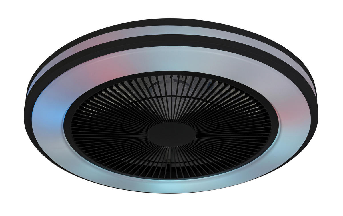 DECKENVENTILATOR - Schwarz/Weiß, Trend, Kunststoff/Metall (58/14,5cm) - Mican