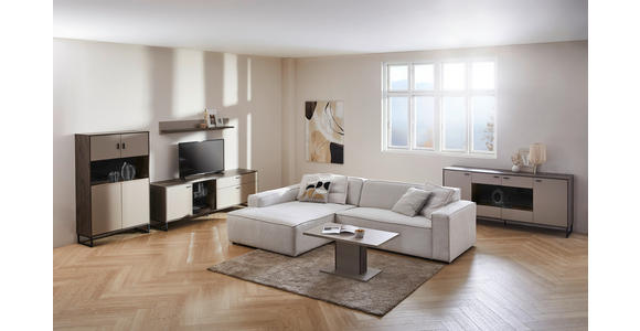 HIGHBOARD in 94/152/37 cm - Eichefarben/Anthrazit, MODERN, Glas/Holzwerkstoff (94/152/37cm) - Hom`in