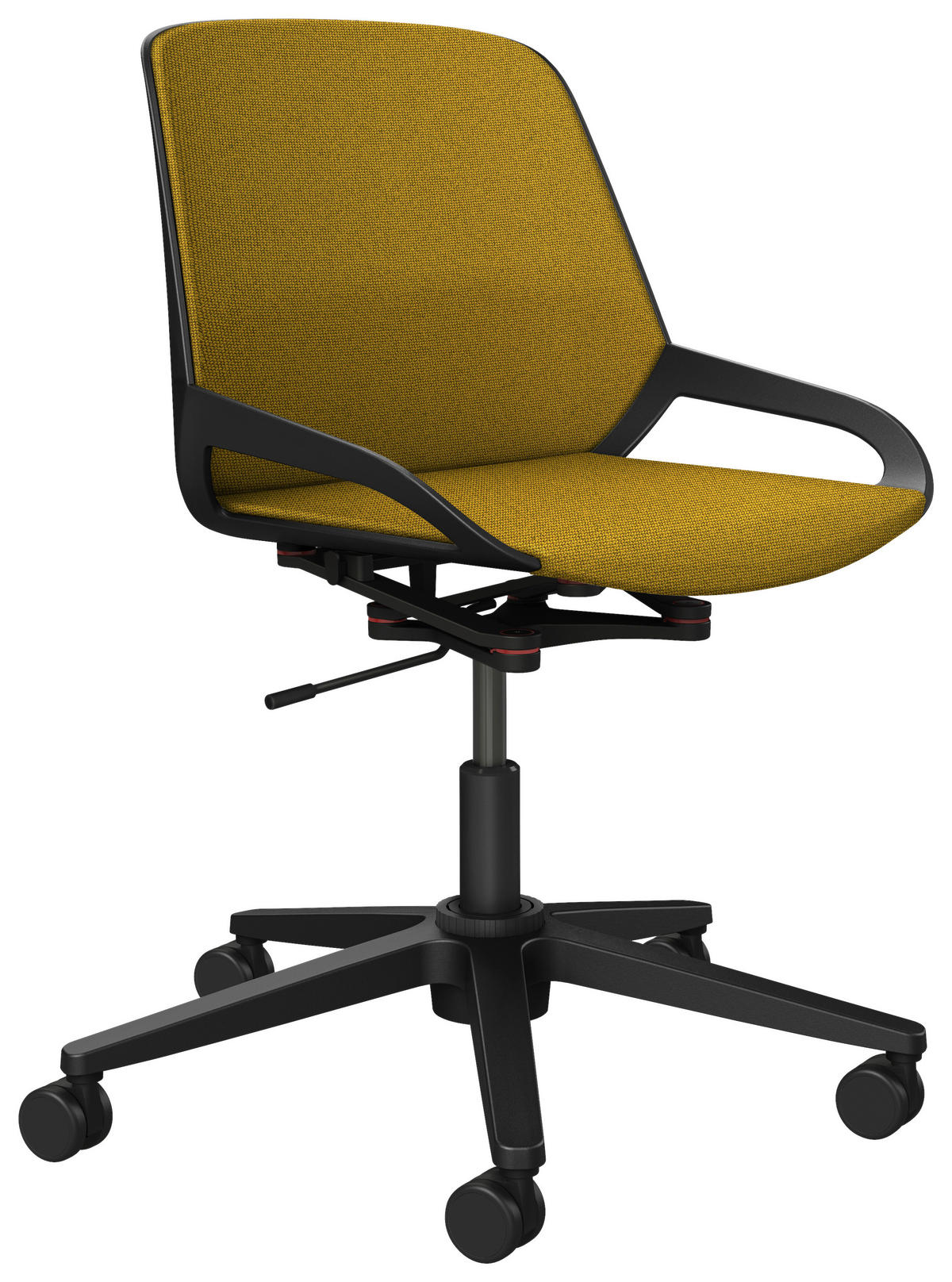 DREHSTUHL Schwarz, Gelb  - Gelb/Schwarz, Design, Kunststoff/Textil (70/68/40cm) - Aeris