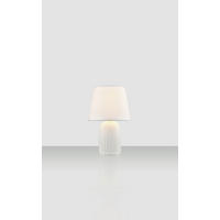 SVJETILJKA STOLNA  - bijela, Basics, tekstil/keramika (34cm) - Novel