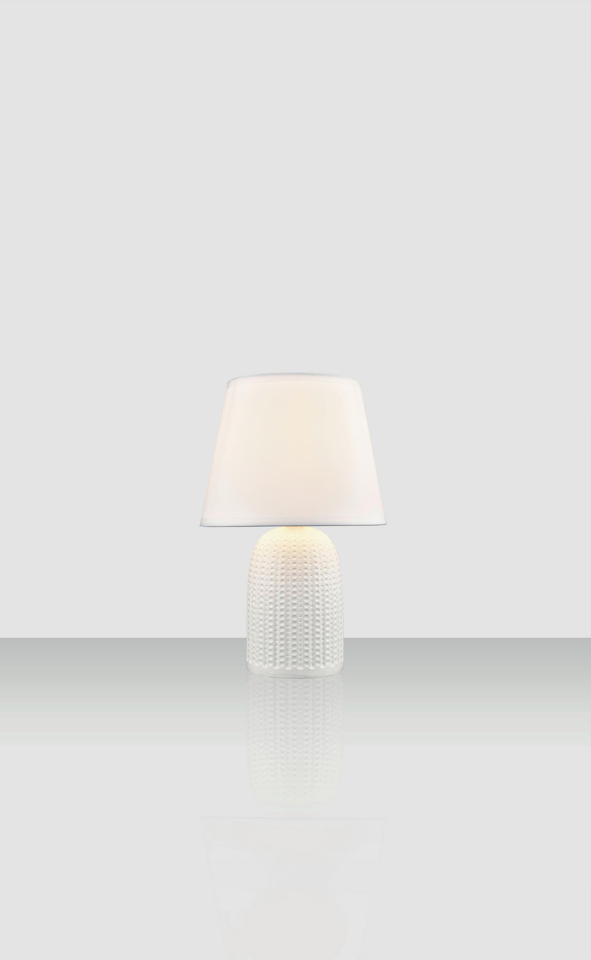 SVJETILJKA STOLNA  - bijela, Basics, tekstil/keramika (34cm) - Novel