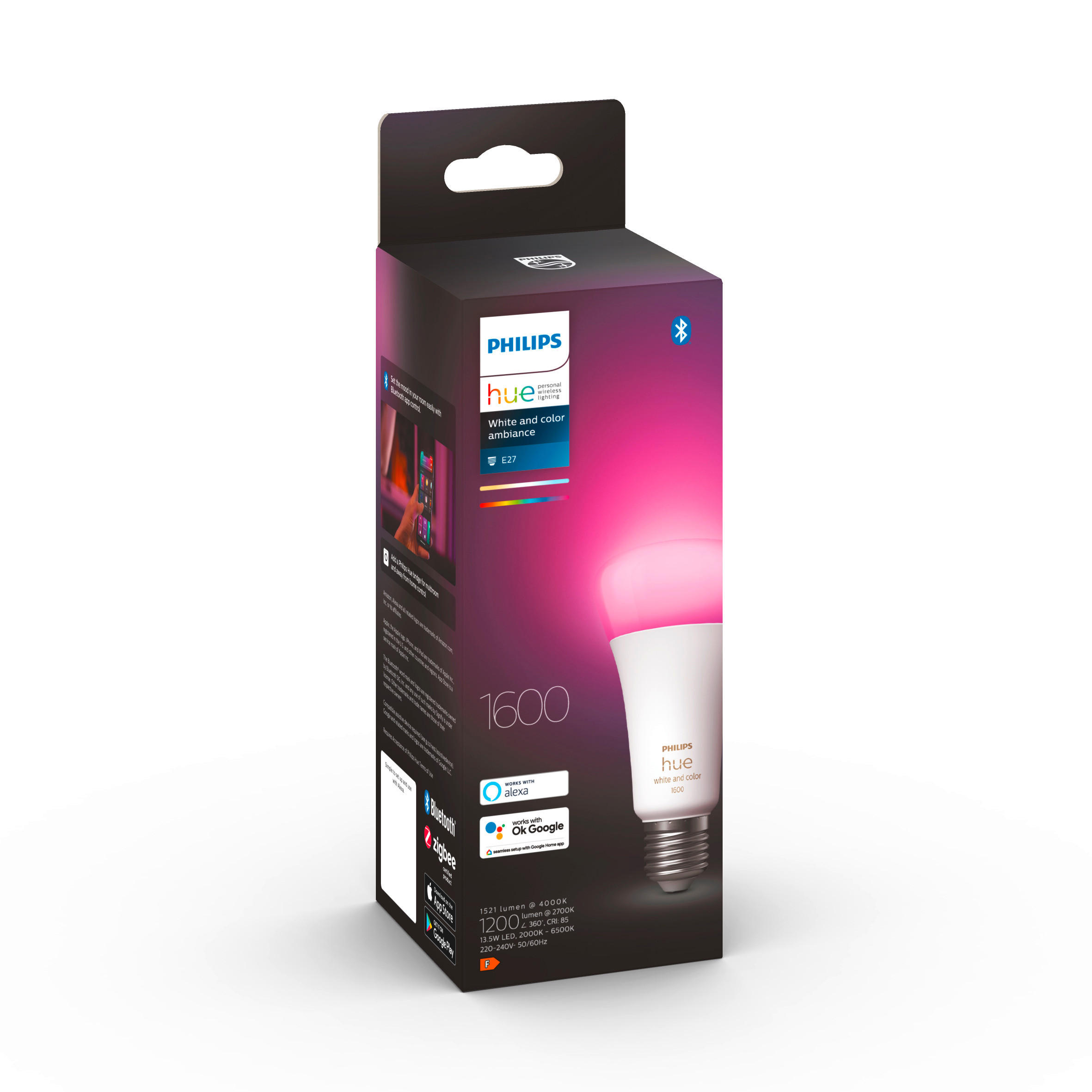 HUE WHITE AND COLOR AMBIANCE   E27 15 W  - Weiß, Basics, Kunststoff (6,5/13,7cm) - Philips HUE