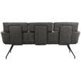 SITZBANK 200/91/70 cm Webstoff Schwarz, Dunkelgrau  - Dunkelgrau/Schwarz, Design, Textil/Metall (200/91/70cm) - Dieter Knoll
