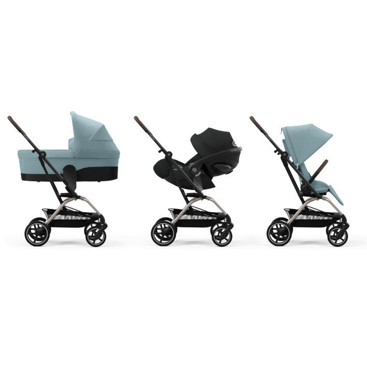 KIŠOBRAN KOLICA  Eezy S Twist+2  - plava/taupe, Basics, tekstil/plastika (80.5/45/105cm) - cybex GOLD