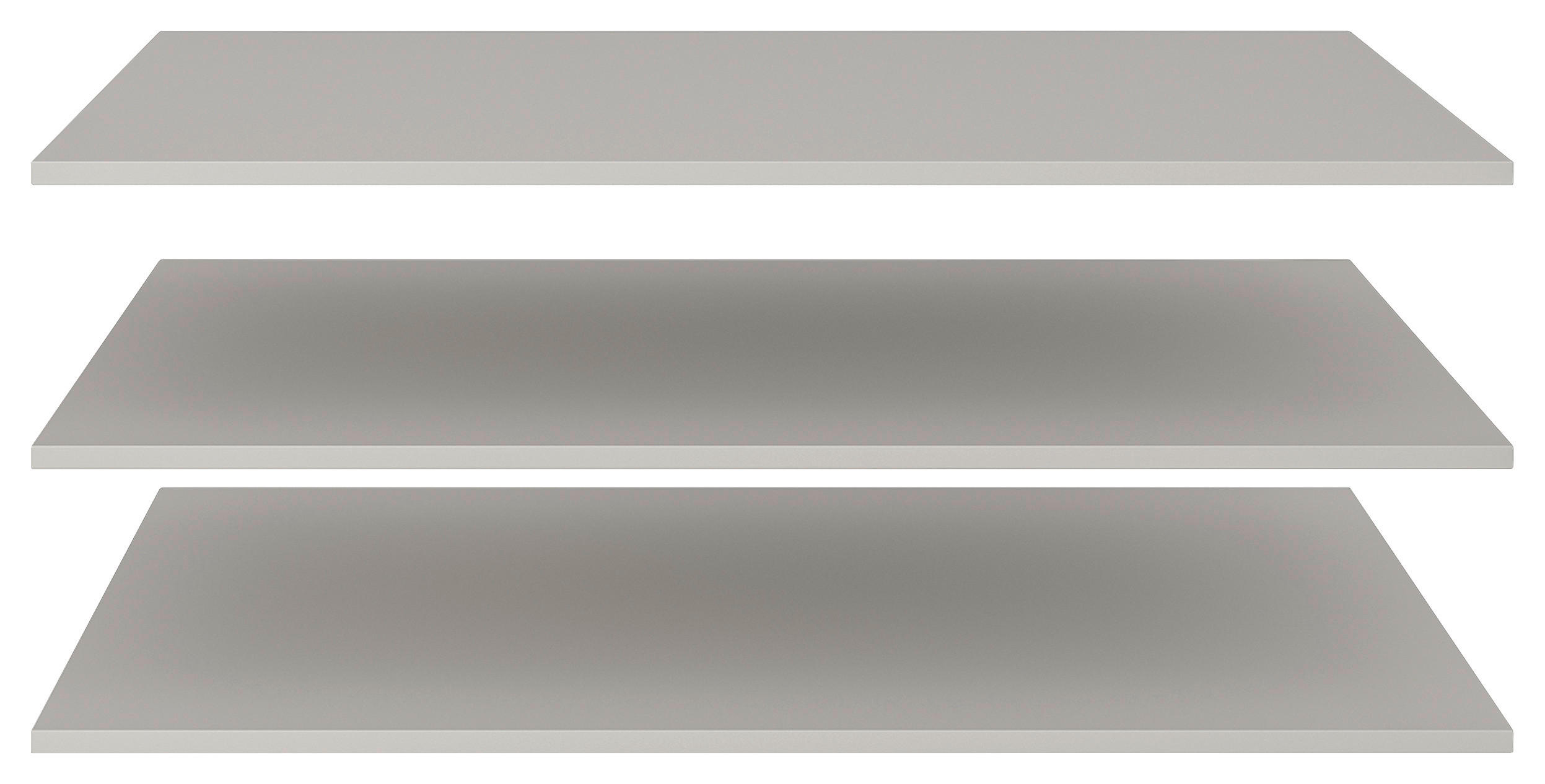 SADA VKLADACÍCH POLÍC, svetlosivá, 98,2/54,4/1,6 cm - svetlosivá, Modern, kompozitné drevo (98,2/54,4/1,6cm) - Dieter Knoll