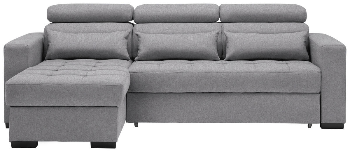 KUTNA GARNITURA tekstil  sivo-smeđa   - sivo-smeđa/crna, Design, tekstil/plastika (179/240cm) - Carryhome