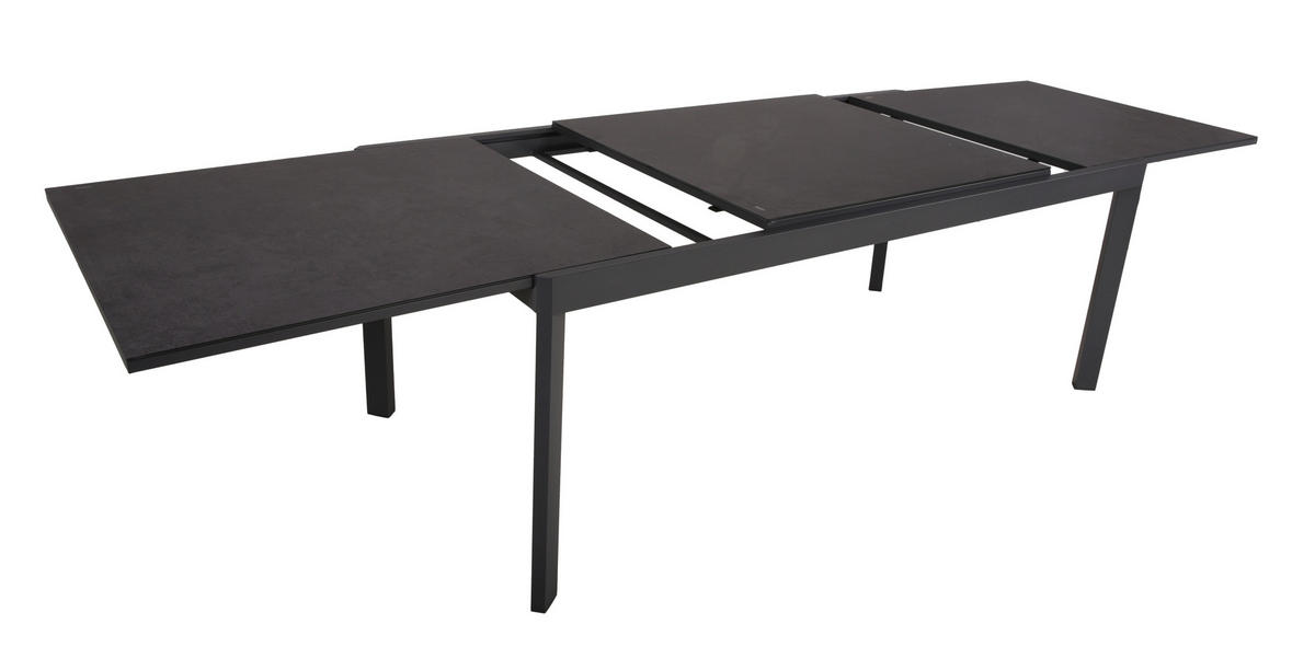 GARTENTISCH 200/100/75 cm  - Anthrazit, Basics, Glas/Metall (200/100/75cm) - Gardenson